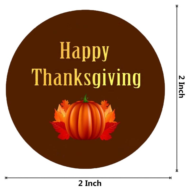 UPLEY Happy Thanksgiving Stickers Give Thanks Labels for Party Favors,Envelope Seals,Goodie Bags,Boxes,Tags,Crafts- 2 inch - 50 Count - Image 3